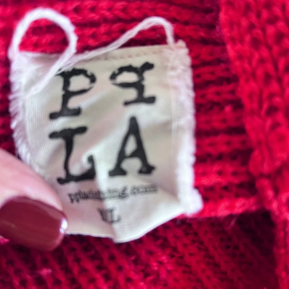 PPLA Ribbed Rio Knit Twist Back Sweater Size M - Picture 5 of 7